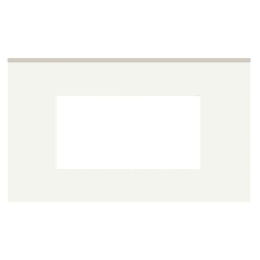 Norisys Cube Series Solid Glass Plates With Frame Ice White
