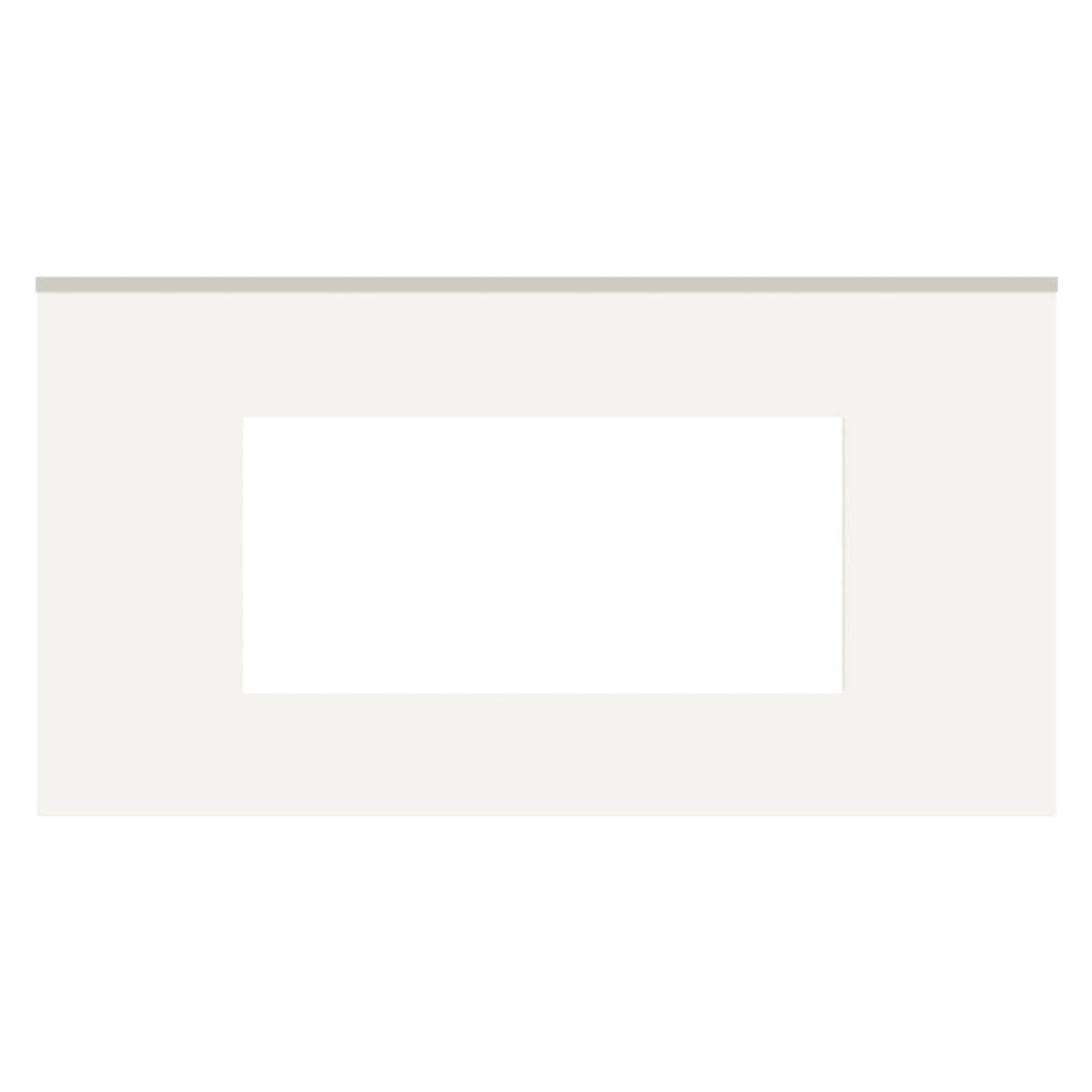 Norisys Cube Series Solid Glass Plates With Frame Ice White