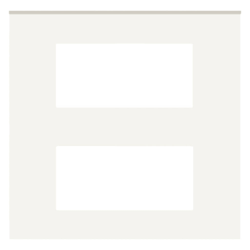 Norisys Cube Series Solid Glass Plates With Frame Ice White