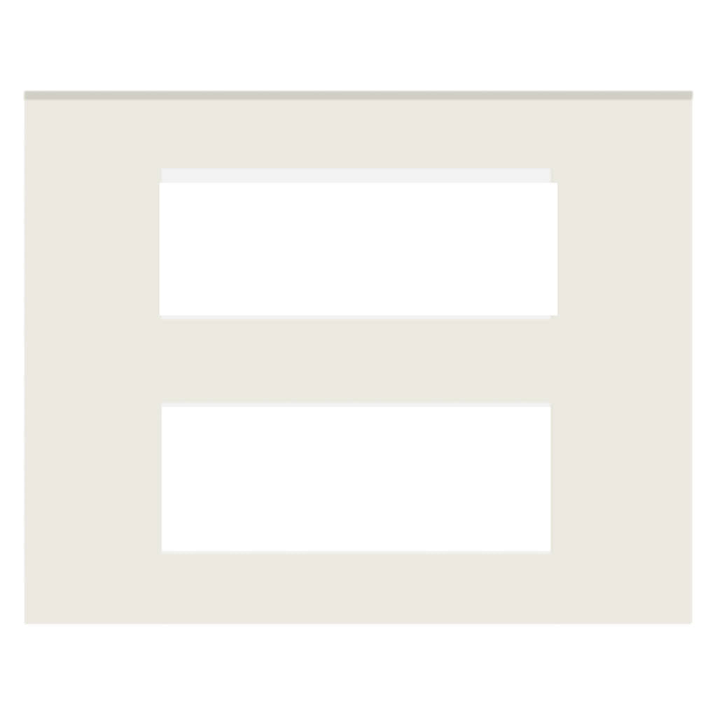 Norisys Cube Series Solid Glass Plates With Frame Ice White