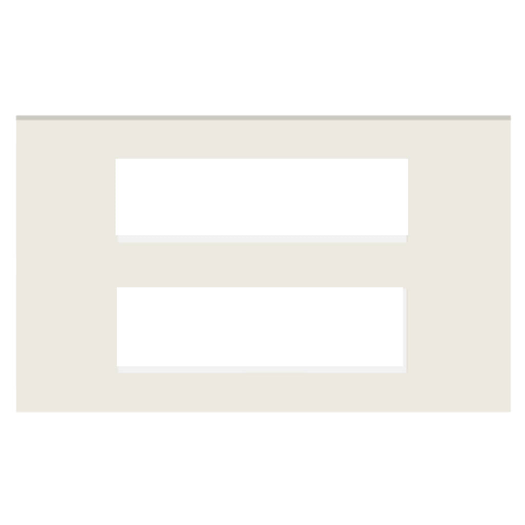 Norisys Cube Series Solid Glass Plates With Frame Ice White