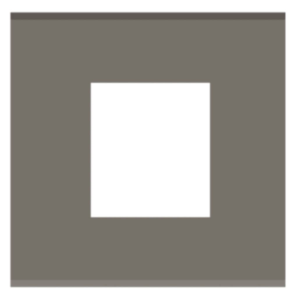 Norisys Cube Series Solid Glass Plates With Frame Metal Grey