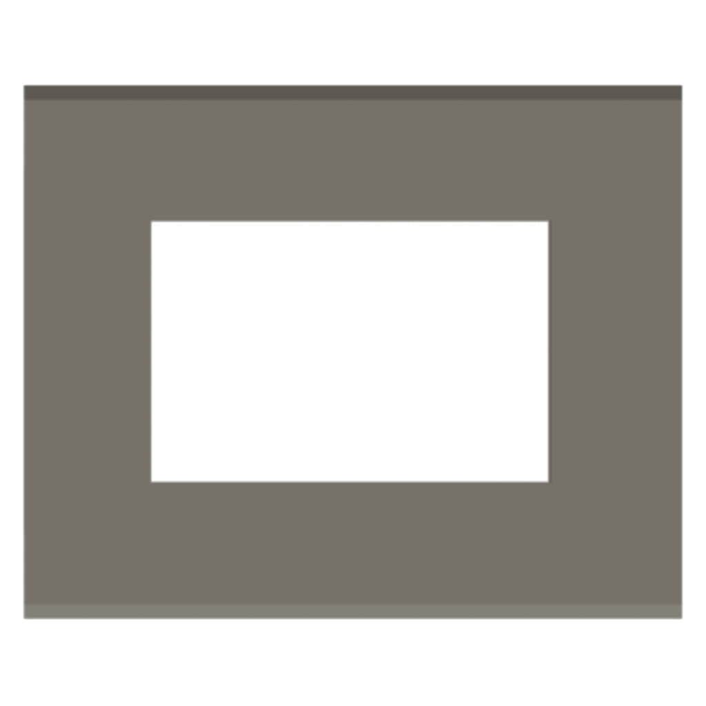 Norisys Cube Series Solid Glass Plates With Frame Metal Grey