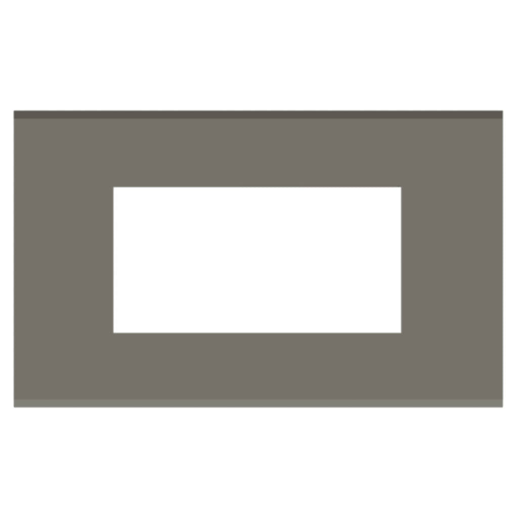 Norisys Cube Series Solid Glass Plates With Frame Metal Grey