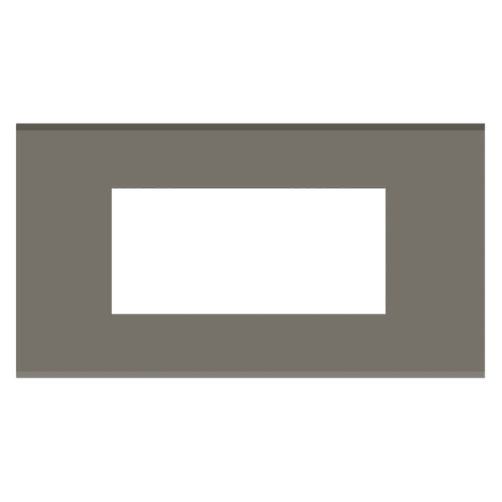 Norisys Cube Series Solid Glass Plates With Frame Metal Grey