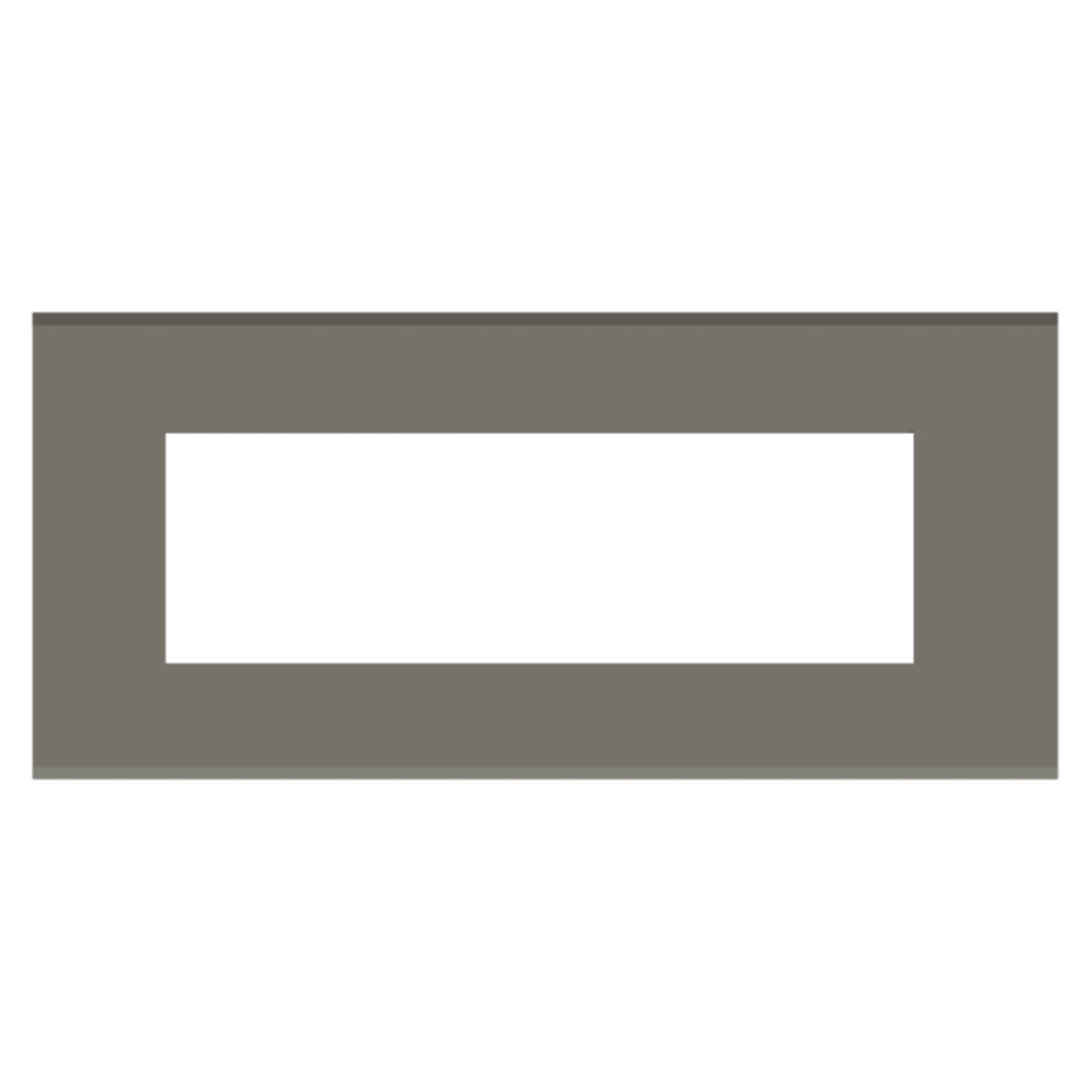 Norisys Cube Series Solid Glass Plates With Frame Metal Grey