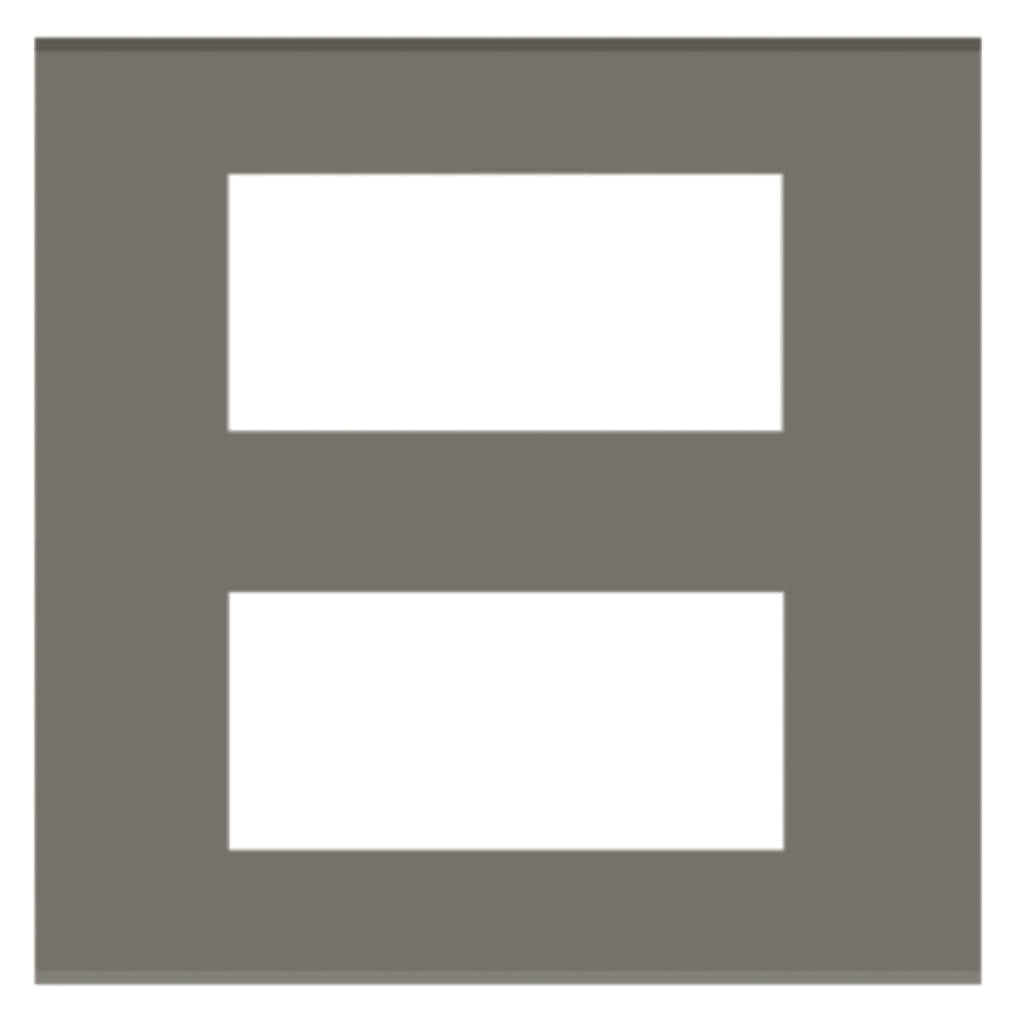 Norisys Cube Series Solid Glass Plates With Frame Metal Grey