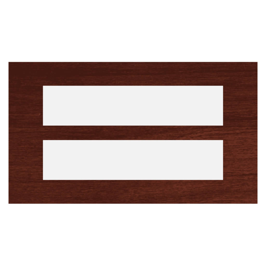 Norisys Cube Series Solid Wood Plates With Frame Dark Maogany
