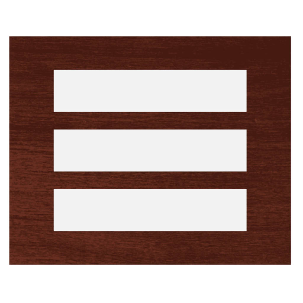 Norisys Cube Series Solid Wood Plates With Frame Dark Maogany