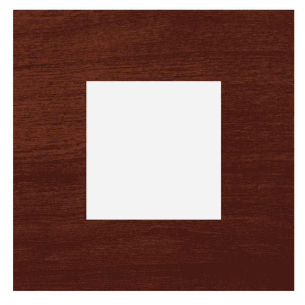 Norisys Cube Series Solid Wood Plates With Frame Dark Maogany