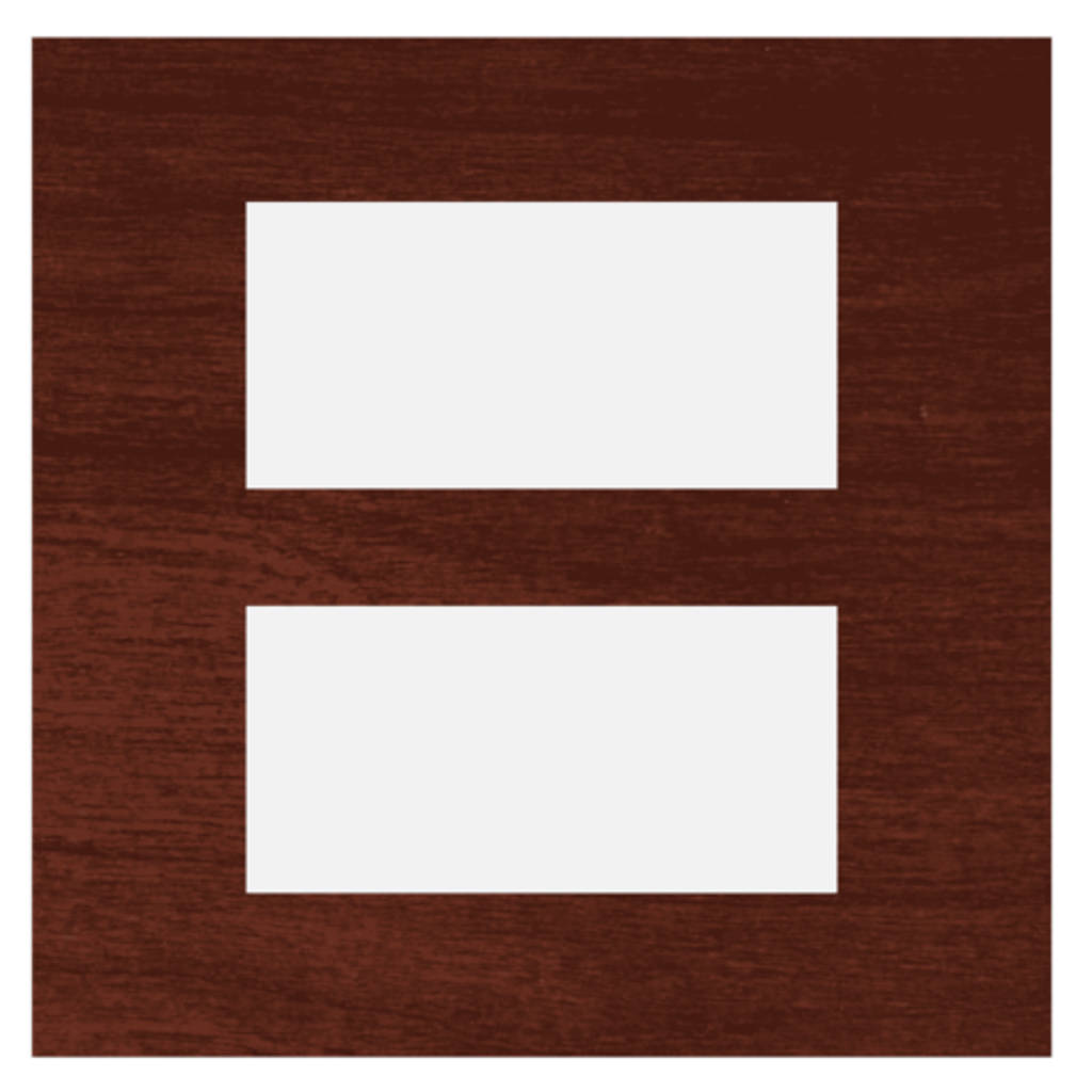 Norisys Cube Series Solid Wood Plates With Frame Dark Maogany