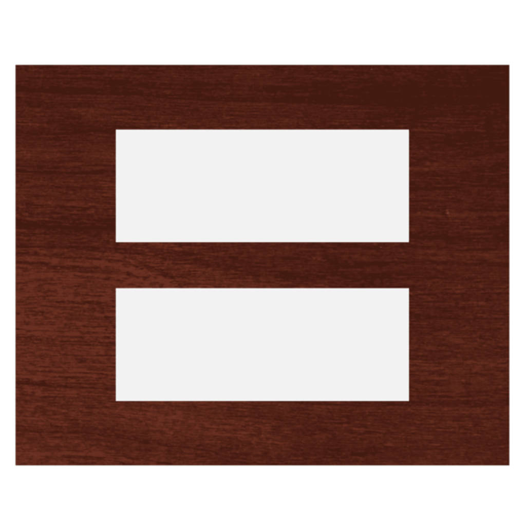 Norisys Cube Series Solid Wood Plates With Frame Dark Maogany