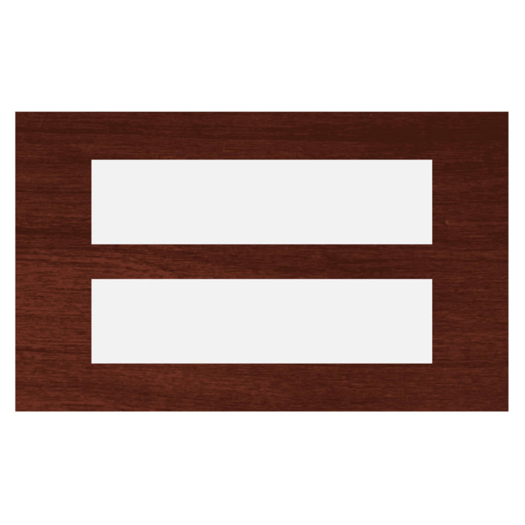 Norisys Cube Series Solid Wood Plates With Frame Dark Maogany