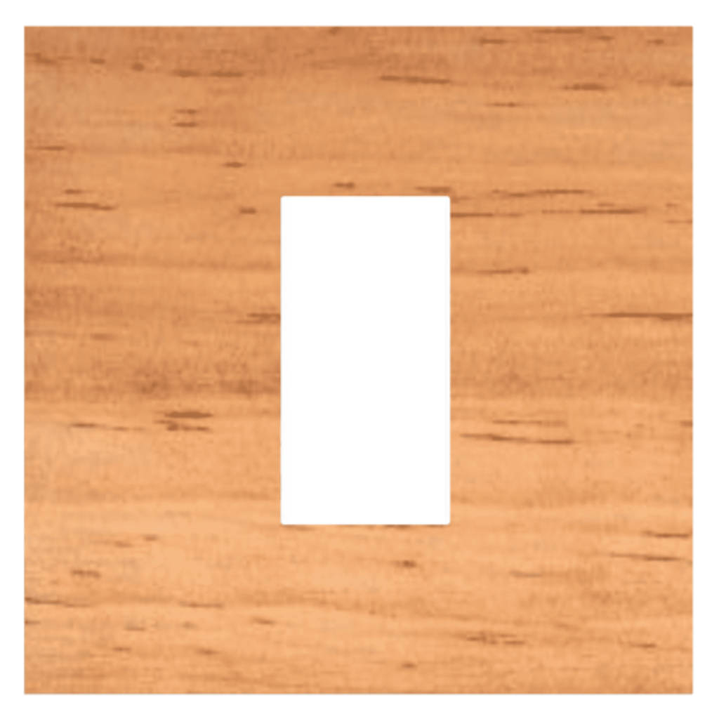 Norisys Cube Series Solid Wood Plates With Frame Natural Pinewood Polish 