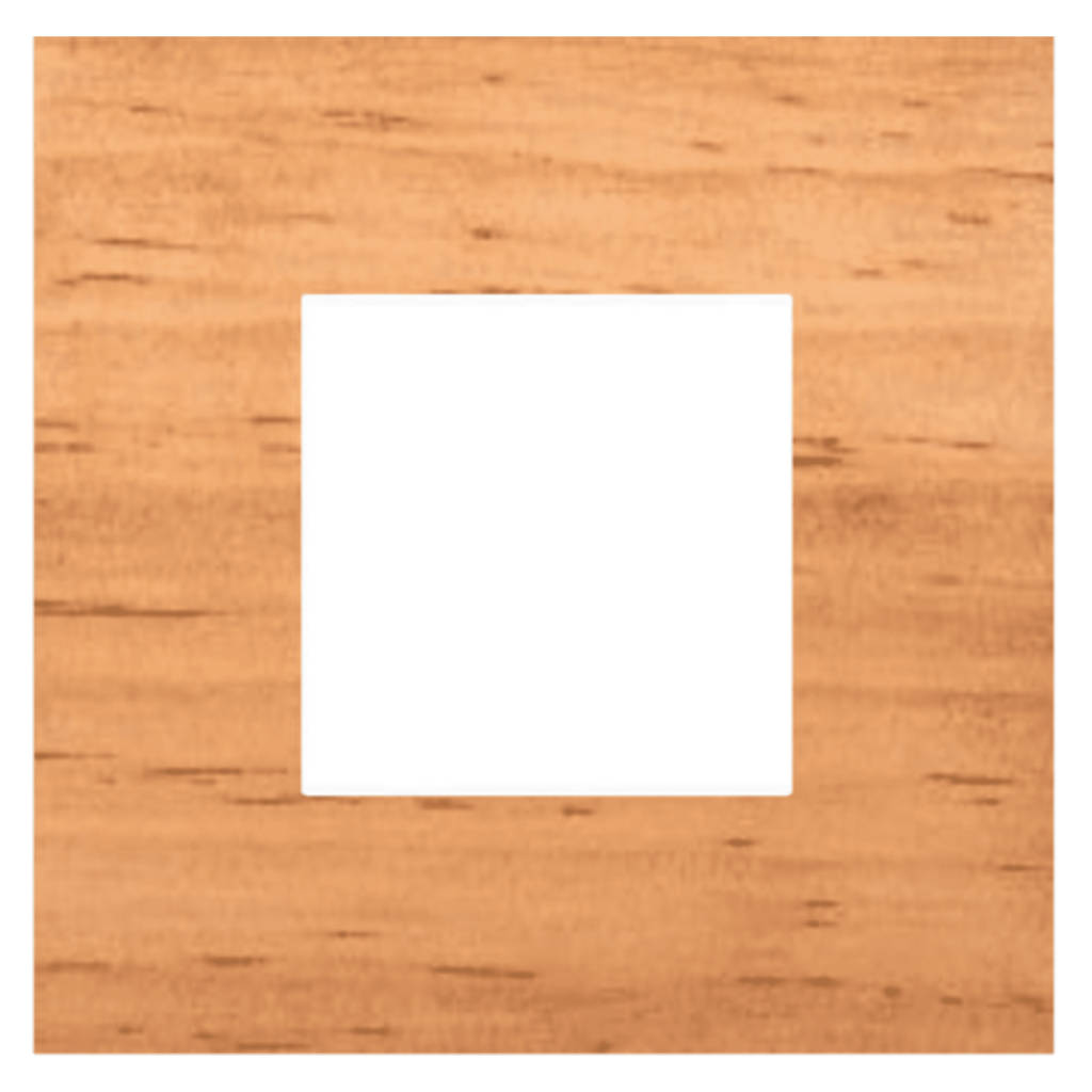 Norisys Cube Series Solid Wood Plates With Frame Natural Pinewood Polish