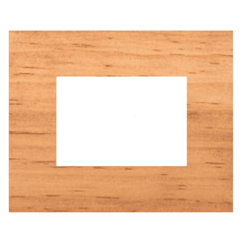 Norisys Cube Series Solid Wood Plates With Frame Natural Pinewood Polish