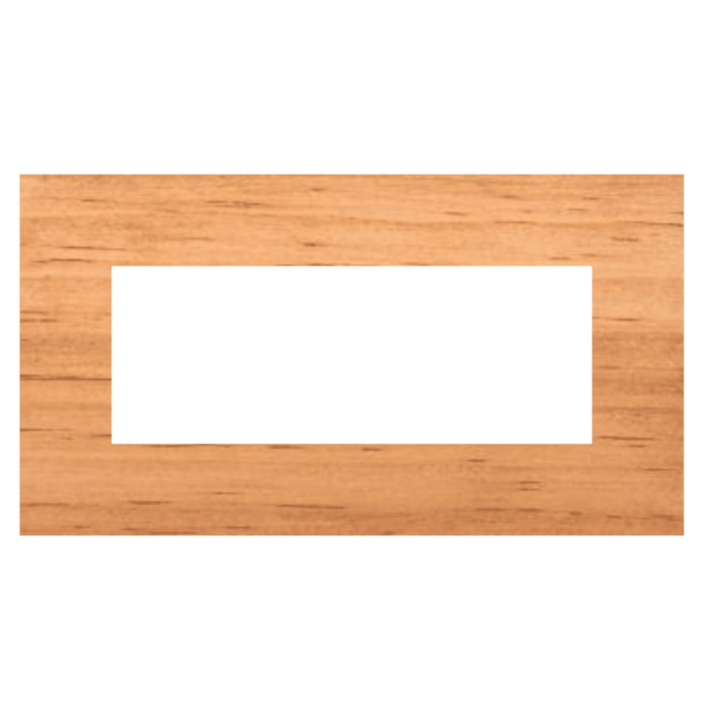 Norisys Cube Series Solid Wood Plates With Frame Natural Pinewood Polish