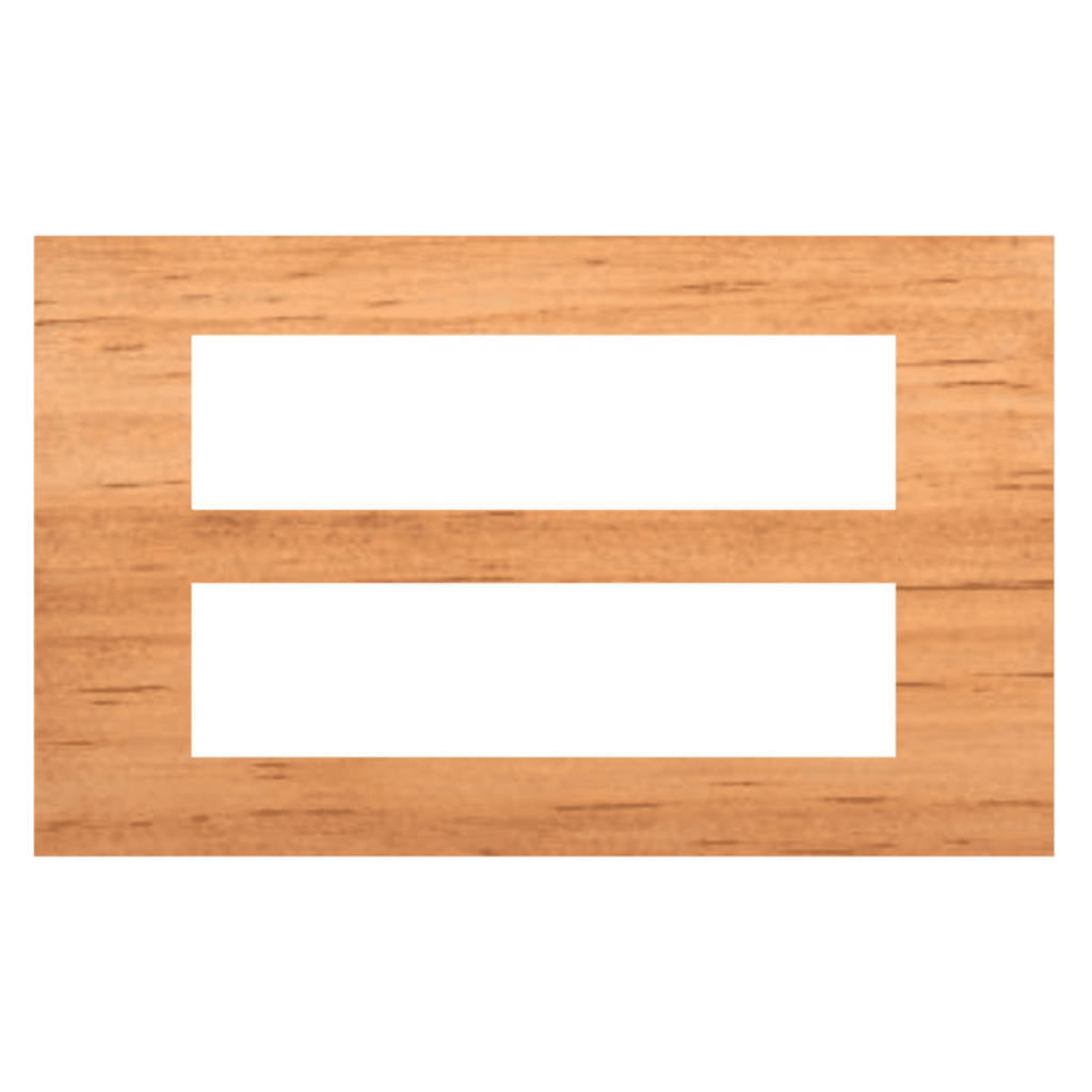 Norisys Cube Series Solid Wood Plates With Frame Natural Pinewood Polish