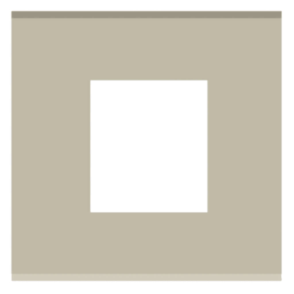 Norisys Cube Series Solid Glass Plates With Frame Smoked Silver