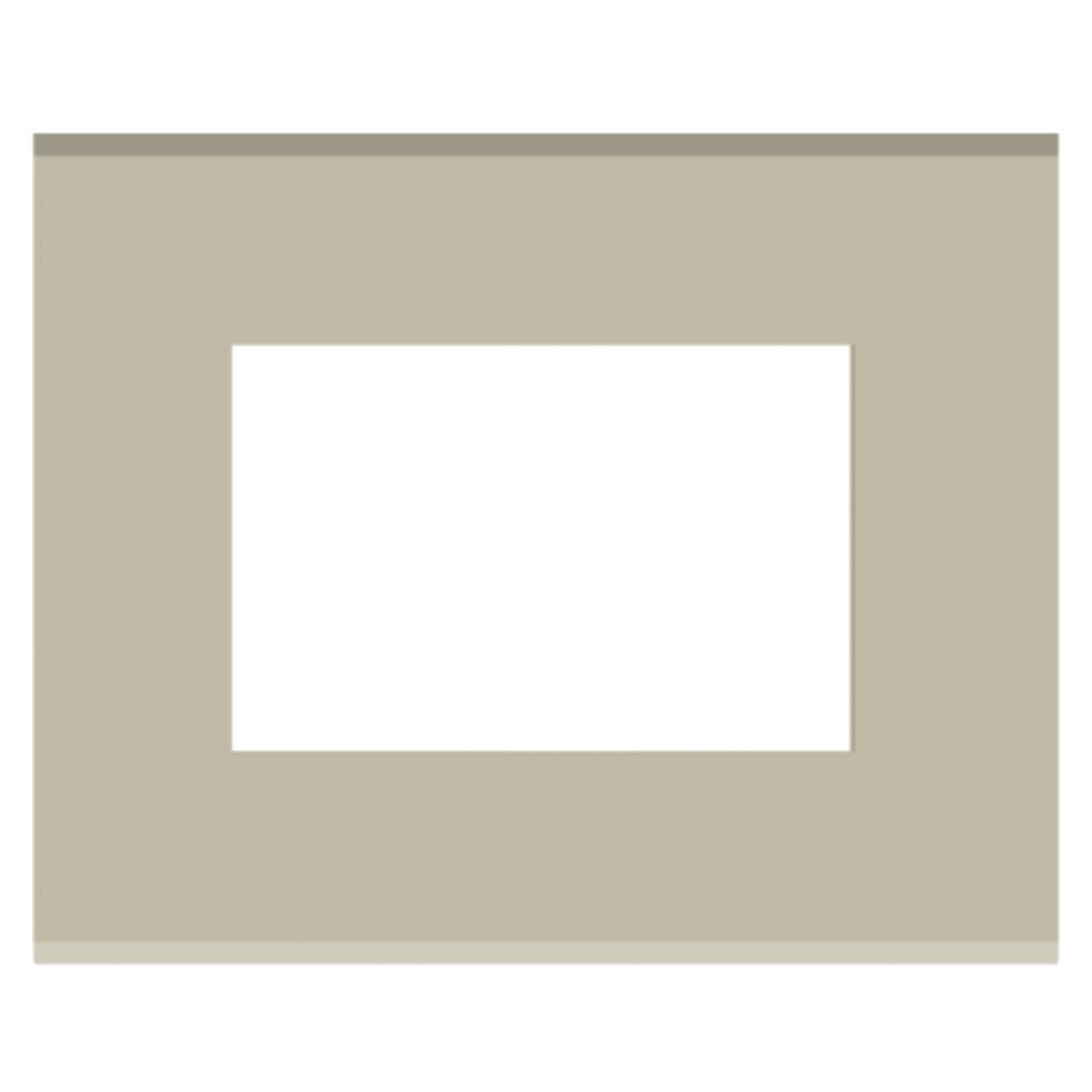 Norisys Cube Series Solid Glass Plates With Frame Smoked Silver