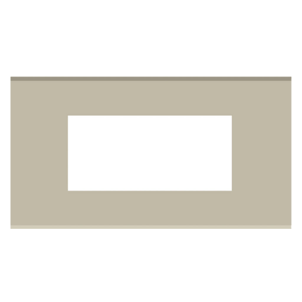 Norisys Cube Series Solid Glass Plates With Frame Smoked Silver