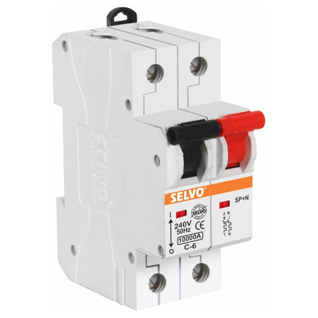 Selvo MCB Single Pole Neutral C Type 6-63A 