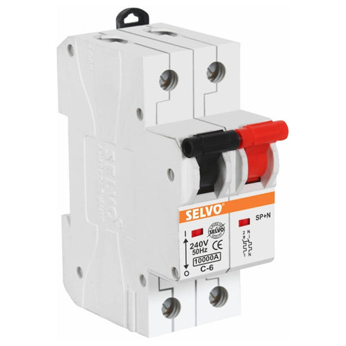 Selvo MCB Single Pole Neutral C Type 6-63A 