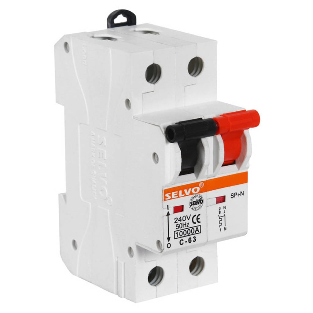 Selvo MCB Single Pole Neutral C Type 6-63A