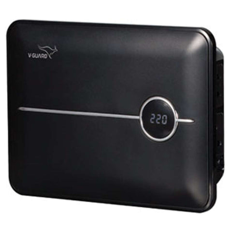 V-Guard Crystal 200 Prime Digital Voltage Stabilizer For Smart/LED TV 100-290V 6A Black 