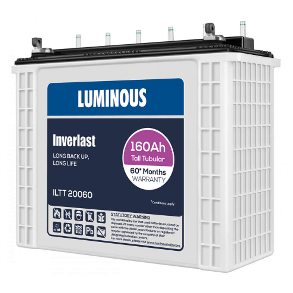 Luminous Inverlast Tall Tubular Inverter Battery 160Ah ILTT 20060