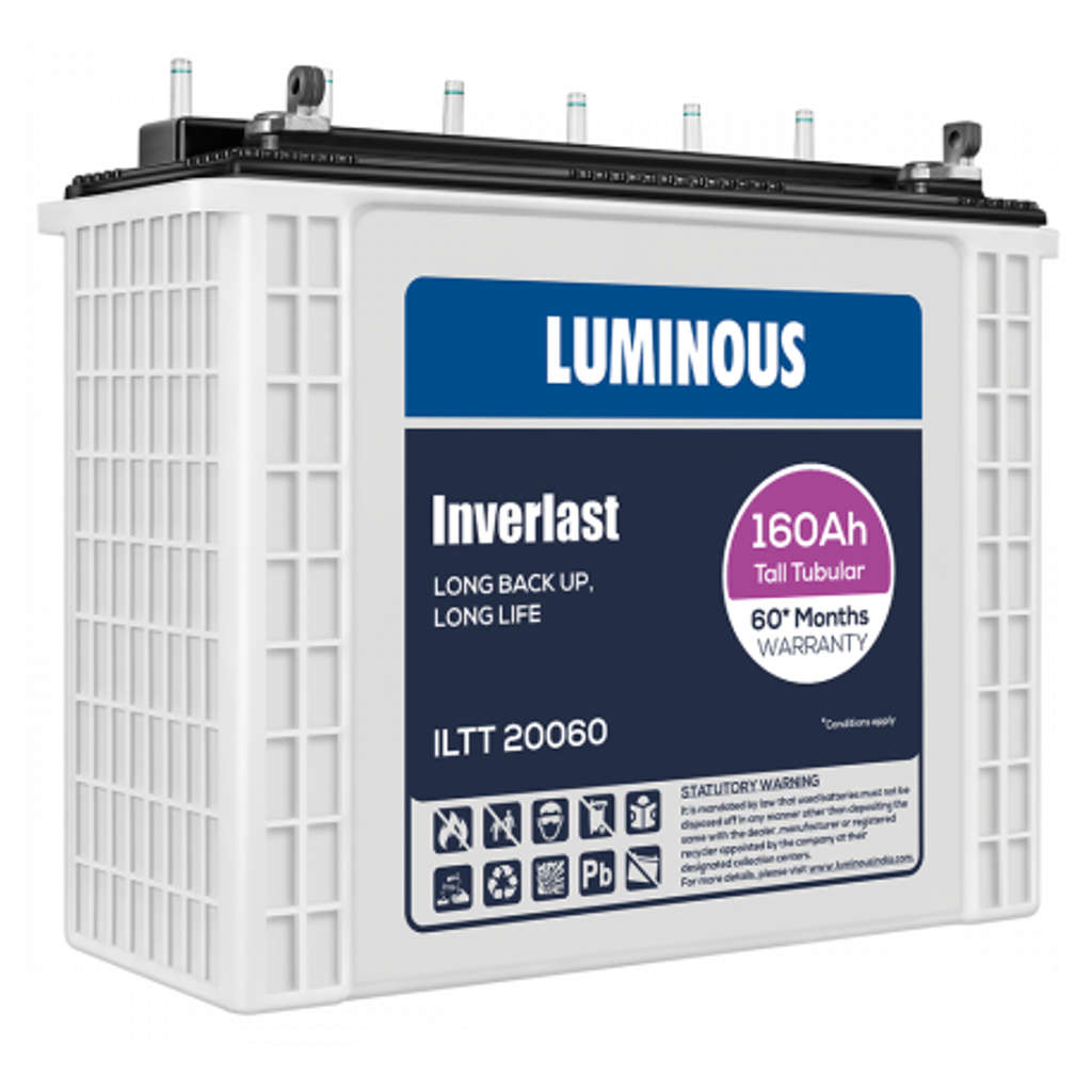 Luminous Inverlast Tall Tubular Inverter Battery 160Ah ILTT 20060