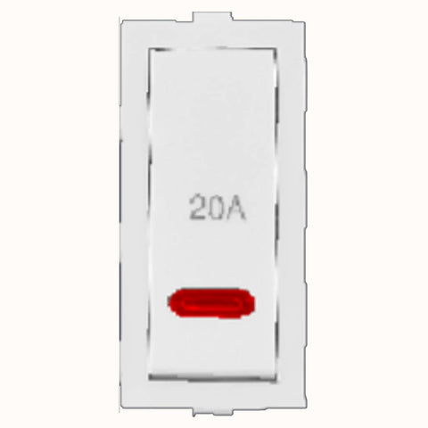 Hello Switch With Indicator 1Way 20A White 1408 