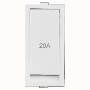 Hello Flat Switch 1Way 20A White 1424 