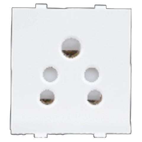 Hello 2In1 Socket With Shutter 2M 6A White 1489 