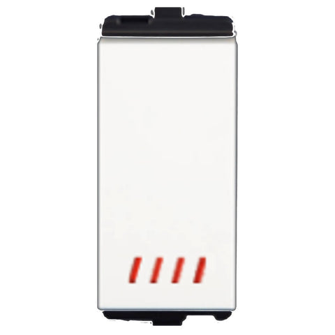 Hello Evaan Modular Switch With Indicator 1Way 1M 10A White 1302 