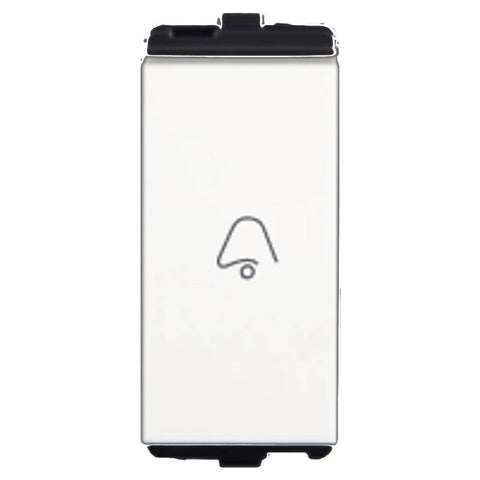 Hello Evaan Modular Bell Push Switch 1M 10A White 1304 