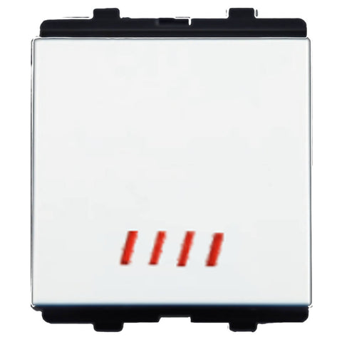 Hello Evaan Modular Switch With Indicator 1Way 2M 10A White 1307 
