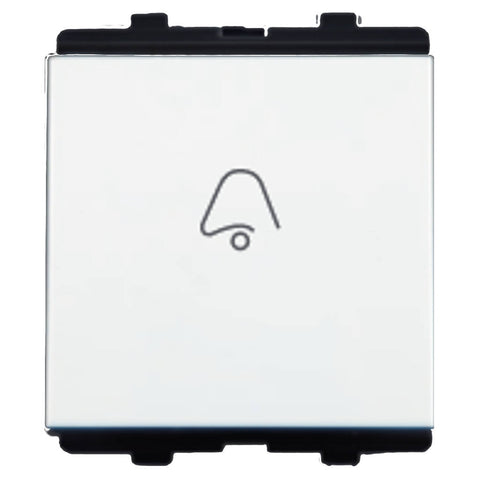 Hello Evaan Modular Bell Push Switch 2M 10A White 1309 