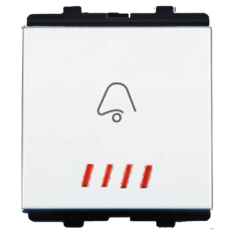 Hello Evaan Modular Bell Push Switch With Indicator 2M 10A White 1310 