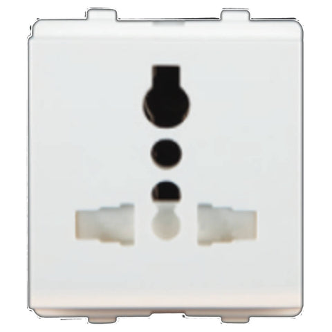 Hello International Socket With Safety Shutter 2M 13A White 1320 