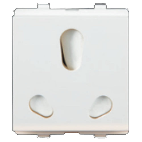 Hello Evaan Modular Universal Socket With Safety Shutter 2M 6/16A White 1321 