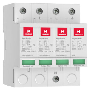Havells Type 2 AC Surge Protection Device TP+N 1.5kV DHSA2NBN40320 