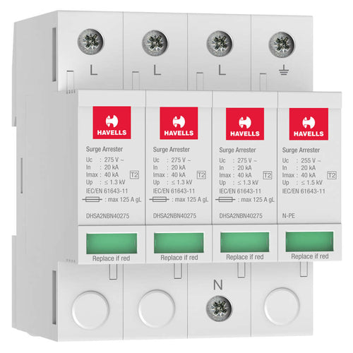 Havells Type 2 AC Surge Protection Device TP+N 1.3kV DHSA2NBN40275 