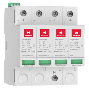 Havells Type 2 AC Surge Protection Device TP+N 1.3kV DHSA2RBN40275 