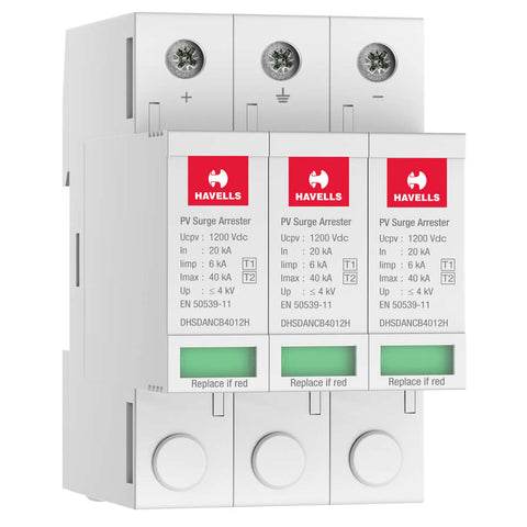 Havells Type 1+2 Photovoltaic Surge Protection Device 6kA DHSDANCB4012H 