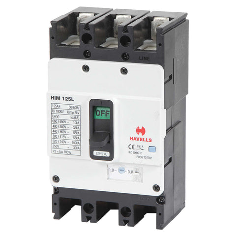 Havells Moulded Case Circuit Breaker Three Pole 16-125A HIM 125 