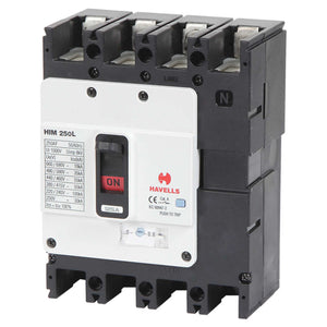 Havells Moulded Case Circuit Breaker Four Pole 55kA 150-250A HIM 250 