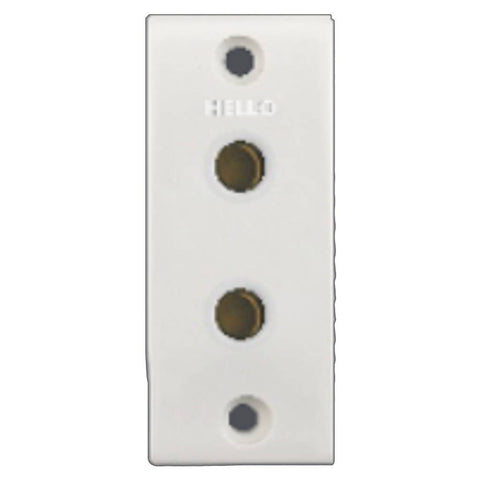Hello Vento Series Socket 2 Pin 6A White 1113 