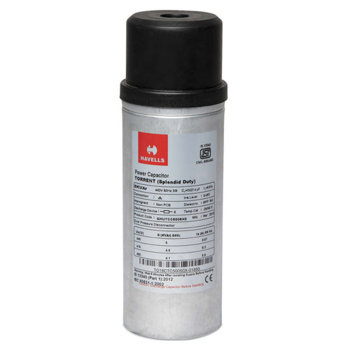 Havells Torrent Splendid Duty Cylindrical Capacitor 3 Phase 3kVAr QHUTCC5003X0 