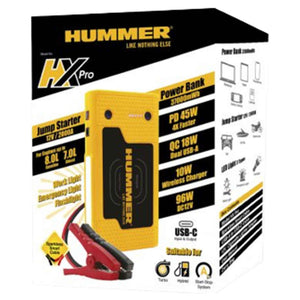 Hummer HX PRO Jump Starter USB-C Powerbank PD45W QC18W Wireless Charger For iPhone Macbook 2000A 